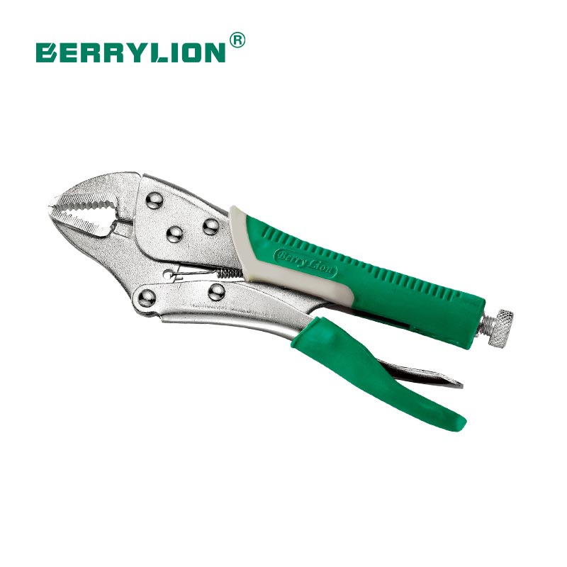 Plastic handle flat jaw locking plier