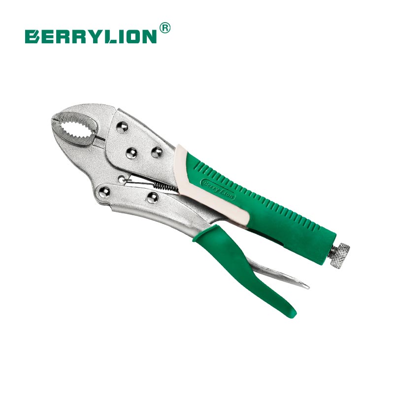 Plastic handle round jaw locking plier