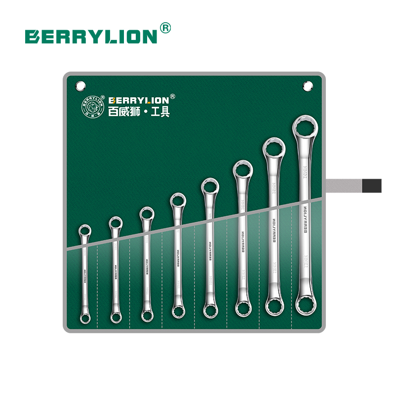 Double ring end wrench set